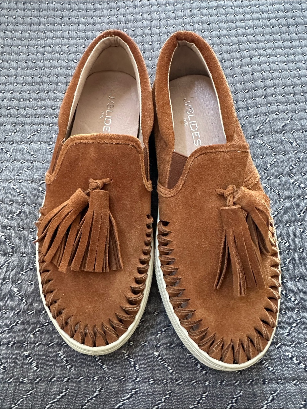 Women’s J Slides Suede Tassel loafers